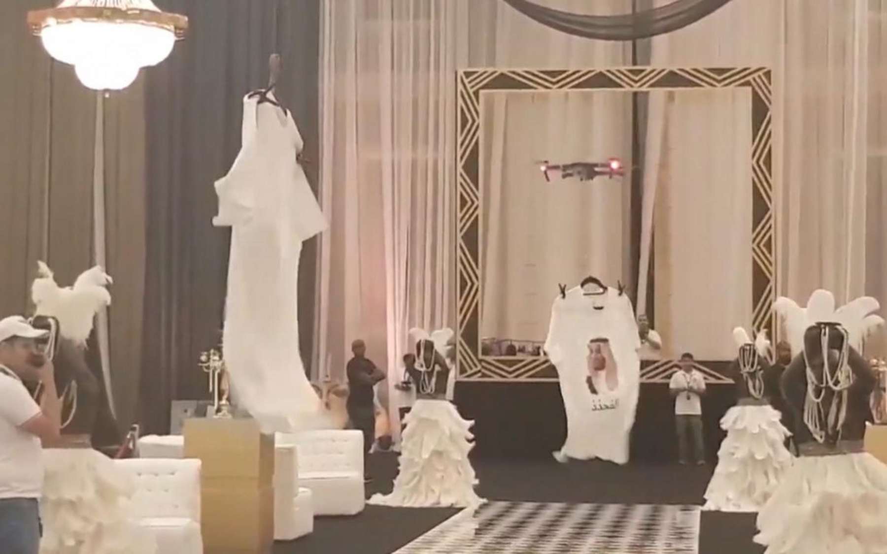 A Saudi Fashion Show Skipped the Models and Showed Dresses Using Drones